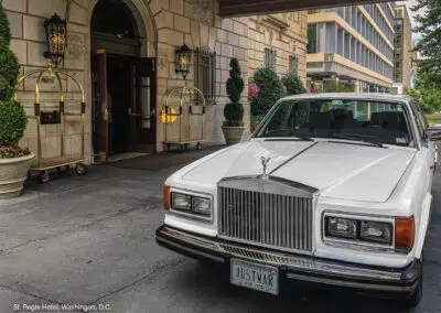 Classic wedding Rolls Royce at St Regis Hotel, D. C.
